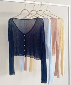 MAJESTIC LEGON / マジェスティックレゴン カーディガン・ボレロ | キラキラボタンシアーカーディガン