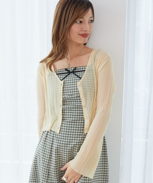 MAJESTIC LEGON / マジェスティックレゴン カーディガン・ボレロ | キラキラボタンシアーカーディガン | 詳細24