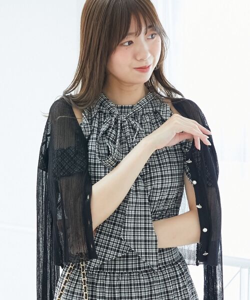 MAJESTIC LEGON / マジェスティックレゴン カーディガン・ボレロ | キラキラボタンシアーカーディガン | 詳細5