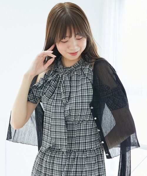 MAJESTIC LEGON / マジェスティックレゴン カーディガン・ボレロ | キラキラボタンシアーカーディガン | 詳細6