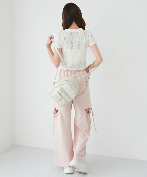 MAJESTIC LEGON / マジェスティックレゴン カーディガン・ボレロ | 襟付き透かし柄カーディガン | 詳細20