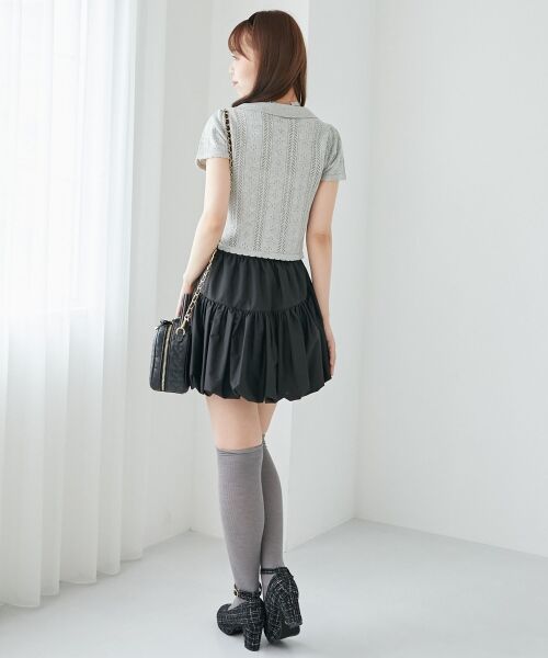 MAJESTIC LEGON / マジェスティックレゴン カーディガン・ボレロ | 襟付き透かし柄カーディガン | 詳細28