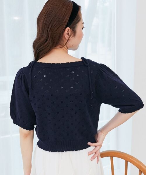 MAJESTIC LEGON / マジェスティックレゴン カーディガン・ボレロ | キャミセットフラワーアイレットクルーカーデ | 詳細21