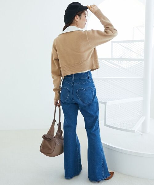 MAJESTIC LEGON / マジェスティックレゴン カーディガン・ボレロ | 取り外し襟付きニットカーデ | 詳細10