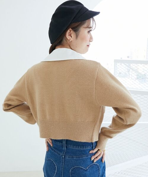 MAJESTIC LEGON / マジェスティックレゴン カーディガン・ボレロ | 取り外し襟付きニットカーデ | 詳細13