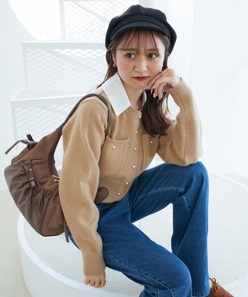 MAJESTIC LEGON / マジェスティックレゴン カーディガン・ボレロ | 取り外し襟付きニットカーデ | 詳細15