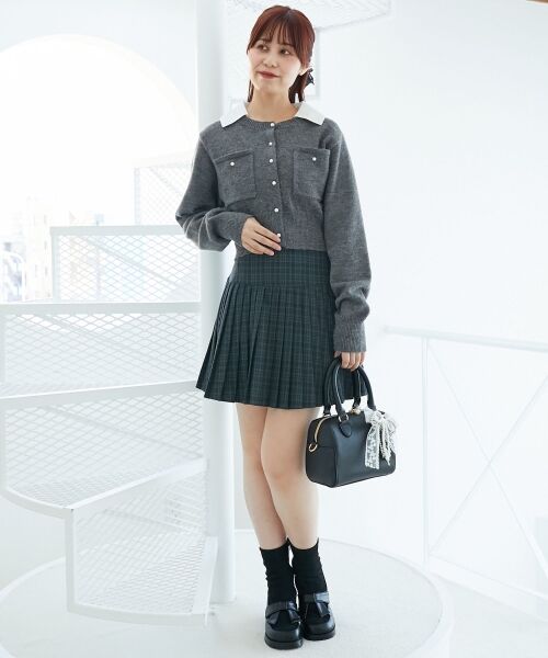 MAJESTIC LEGON / マジェスティックレゴン カーディガン・ボレロ | 取り外し襟付きニットカーデ | 詳細16