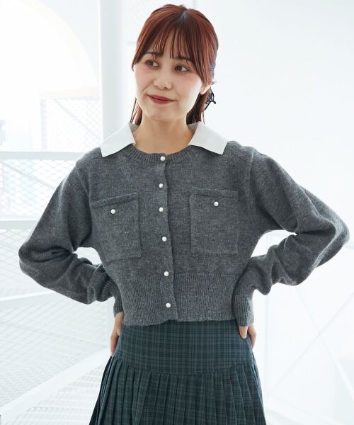 MAJESTIC LEGON / マジェスティックレゴン カーディガン・ボレロ | 取り外し襟付きニットカーデ | 詳細19