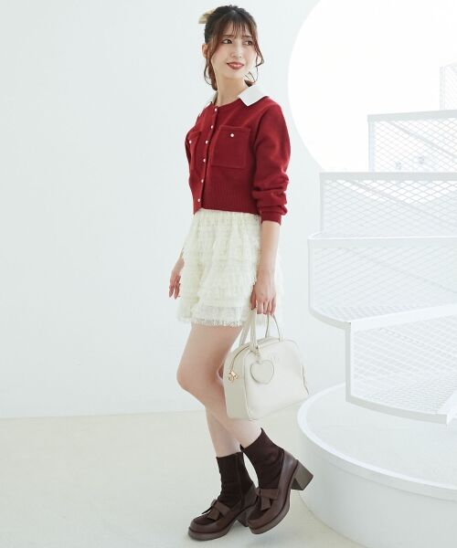 MAJESTIC LEGON / マジェスティックレゴン カーディガン・ボレロ | 取り外し襟付きニットカーデ | 詳細2