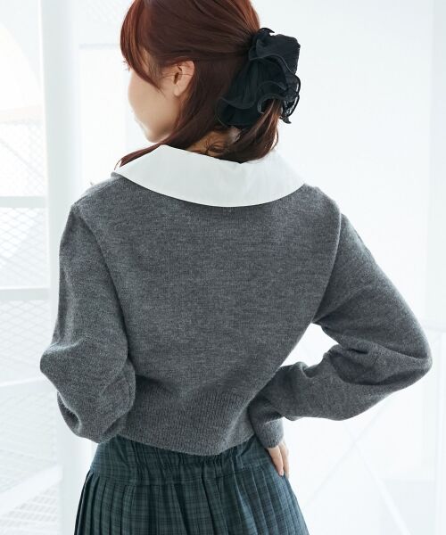 MAJESTIC LEGON / マジェスティックレゴン カーディガン・ボレロ | 取り外し襟付きニットカーデ | 詳細21