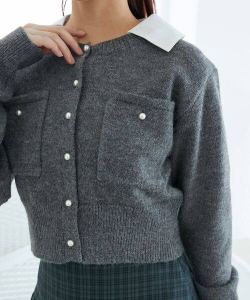 MAJESTIC LEGON / マジェスティックレゴン カーディガン・ボレロ | 取り外し襟付きニットカーデ | 詳細22