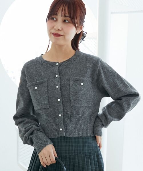 MAJESTIC LEGON / マジェスティックレゴン カーディガン・ボレロ | 取り外し襟付きニットカーデ | 詳細23