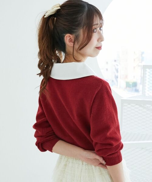 MAJESTIC LEGON / マジェスティックレゴン カーディガン・ボレロ | 取り外し襟付きニットカーデ | 詳細6