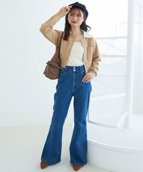 MAJESTIC LEGON / マジェスティックレゴン カーディガン・ボレロ | 取り外し襟付きニットカーデ | 詳細8