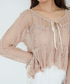 MAJESTIC LEGON / マジェスティックレゴン カーディガン・ボレロ | キャミセットレーシー長袖カーデ