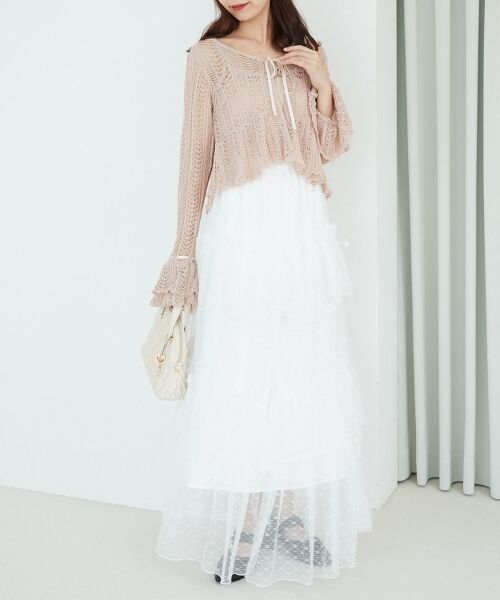 MAJESTIC LEGON / マジェスティックレゴン カーディガン・ボレロ | キャミセットレーシー長袖カーデ | 詳細10