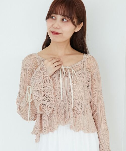 MAJESTIC LEGON / マジェスティックレゴン カーディガン・ボレロ | キャミセットレーシー長袖カーデ | 詳細12