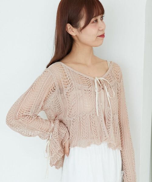 MAJESTIC LEGON / マジェスティックレゴン カーディガン・ボレロ | キャミセットレーシー長袖カーデ | 詳細13