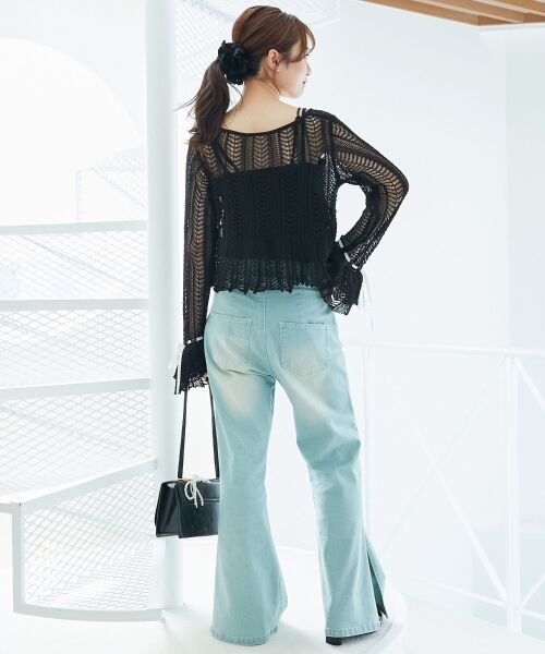 MAJESTIC LEGON / マジェスティックレゴン カーディガン・ボレロ | キャミセットレーシー長袖カーデ | 詳細18