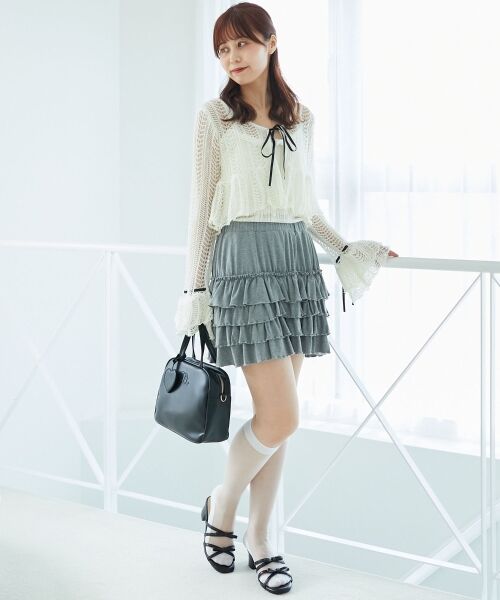 MAJESTIC LEGON / マジェスティックレゴン カーディガン・ボレロ | キャミセットレーシー長袖カーデ | 詳細2