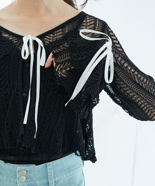 MAJESTIC LEGON / マジェスティックレゴン カーディガン・ボレロ | キャミセットレーシー長袖カーデ | 詳細22