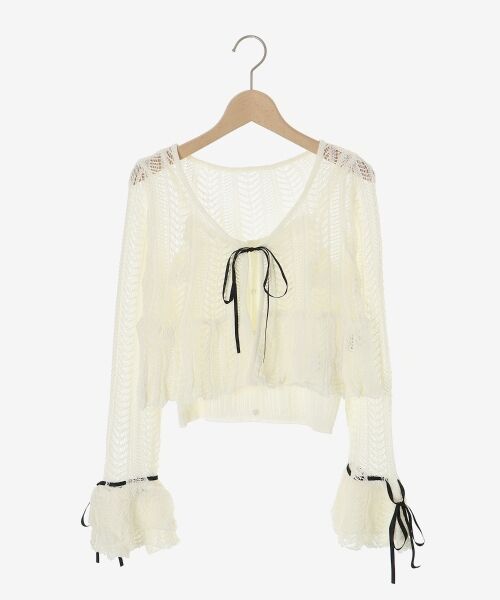 MAJESTIC LEGON / マジェスティックレゴン カーディガン・ボレロ | キャミセットレーシー長袖カーデ | 詳細23