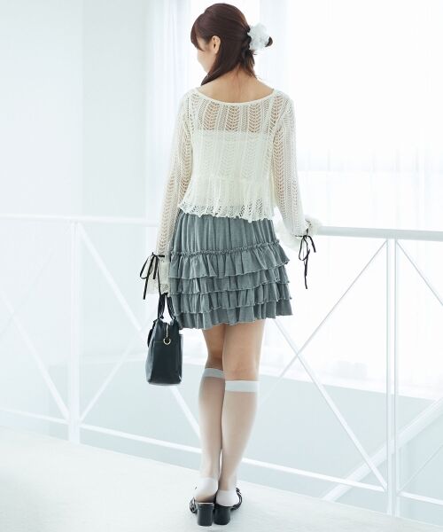 MAJESTIC LEGON / マジェスティックレゴン カーディガン・ボレロ | キャミセットレーシー長袖カーデ | 詳細3