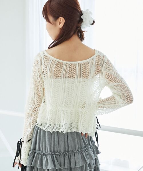 MAJESTIC LEGON / マジェスティックレゴン カーディガン・ボレロ | キャミセットレーシー長袖カーデ | 詳細6