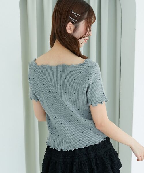 MAJESTIC LEGON / マジェスティックレゴン カーディガン・ボレロ | ドットパターンリブカーディガン | 詳細18