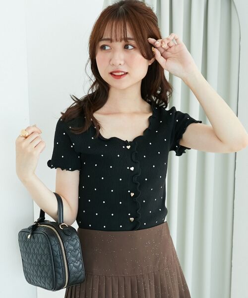 MAJESTIC LEGON / マジェスティックレゴン カーディガン・ボレロ | ドットパターンリブカーディガン | 詳細23