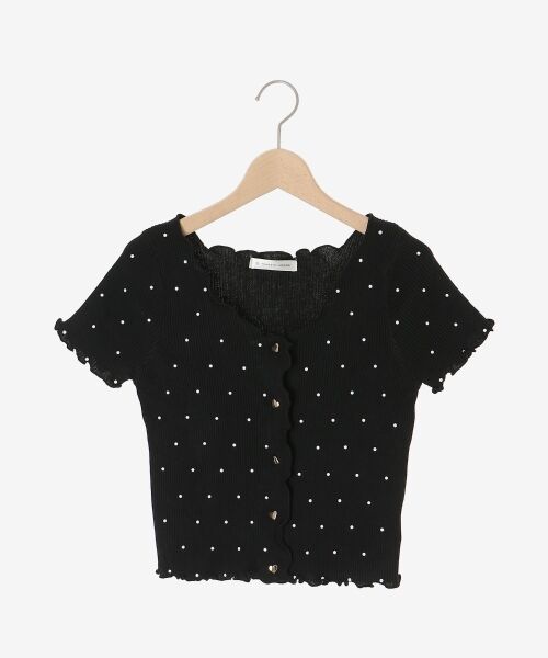 MAJESTIC LEGON / マジェスティックレゴン カーディガン・ボレロ | ドットパターンリブカーディガン | 詳細29