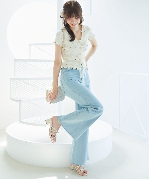 MAJESTIC LEGON / マジェスティックレゴン カーディガン・ボレロ | ドットパターンリブカーディガン | 詳細6