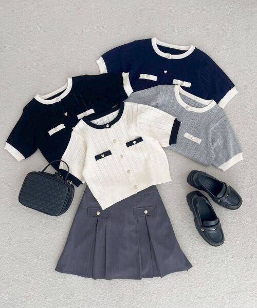 MAJESTIC LEGON / マジェスティックレゴン カーディガン・ボレロ | バイカラーケーブルニットカーデ | 詳細2