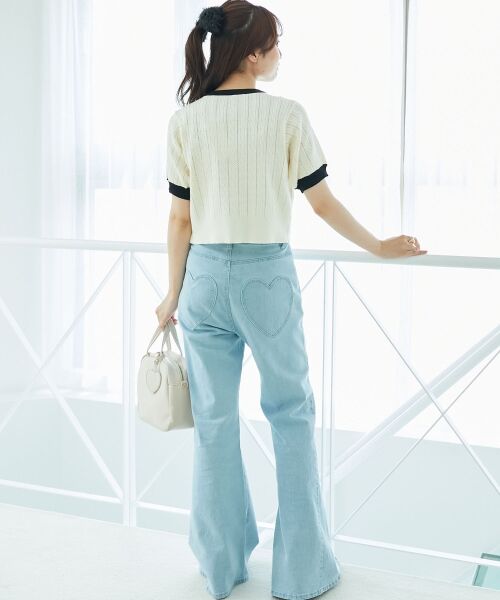 MAJESTIC LEGON / マジェスティックレゴン カーディガン・ボレロ | バイカラーケーブルニットカーデ | 詳細25