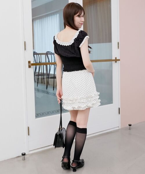 MAJESTIC LEGON / マジェスティックレゴン シャツ・ブラウス | バイカラープチフリルブラウス | 詳細18