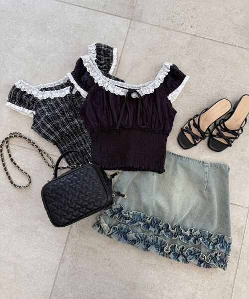 MAJESTIC LEGON / マジェスティックレゴン シャツ・ブラウス | バイカラープチフリルブラウス | 詳細23