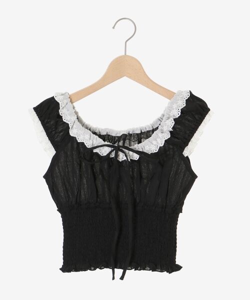 MAJESTIC LEGON / マジェスティックレゴン シャツ・ブラウス | バイカラープチフリルブラウス | 詳細27