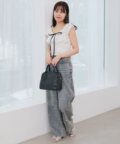 MAJESTIC LEGON / マジェスティックレゴン シャツ・ブラウス | バイカラープチフリルブラウス | 詳細3