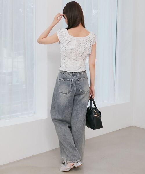 MAJESTIC LEGON / マジェスティックレゴン シャツ・ブラウス | バイカラープチフリルブラウス | 詳細4