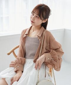 MAJESTIC LEGON / マジェスティックレゴン シャツ・ブラウス | インナー付きドロストシアーブラウス