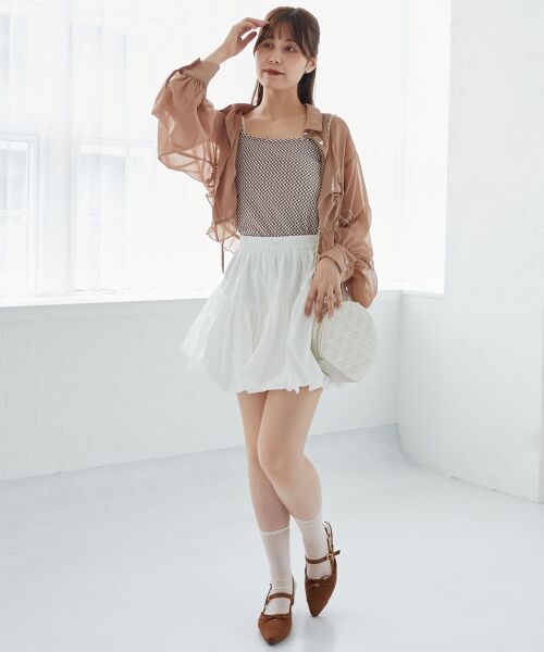 MAJESTIC LEGON / マジェスティックレゴン シャツ・ブラウス | インナー付きドロストシアーブラウス | 詳細16