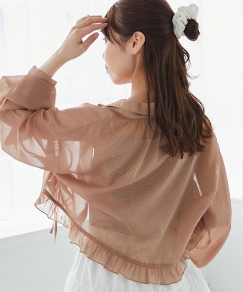 MAJESTIC LEGON / マジェスティックレゴン シャツ・ブラウス | インナー付きドロストシアーブラウス | 詳細21