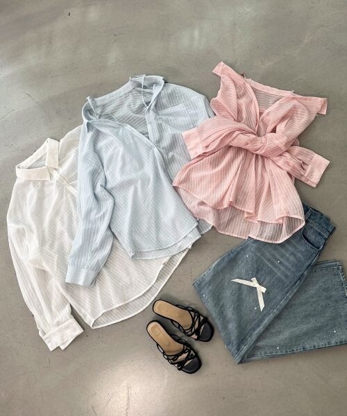 MAJESTIC LEGON / マジェスティックレゴン シャツ・ブラウス | 2wayミディシャツ | 詳細1