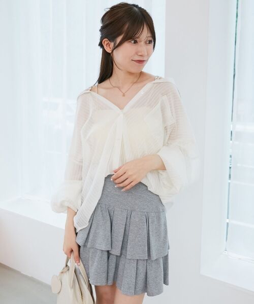 MAJESTIC LEGON / マジェスティックレゴン シャツ・ブラウス | 2wayミディシャツ | 詳細12