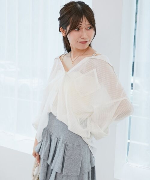 MAJESTIC LEGON / マジェスティックレゴン シャツ・ブラウス | 2wayミディシャツ | 詳細13