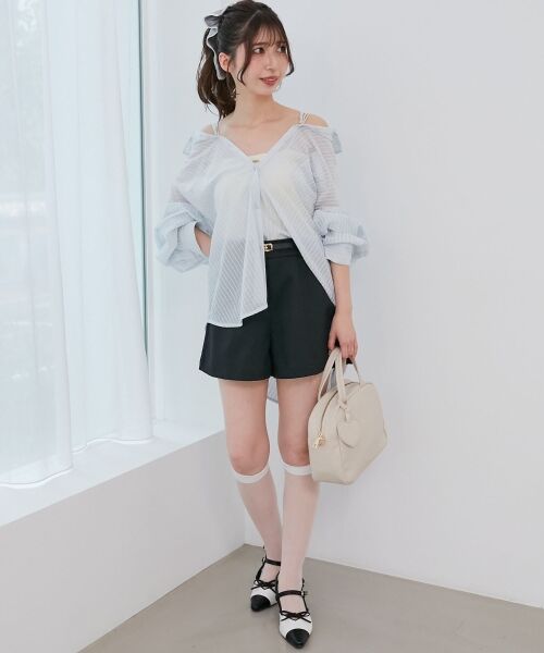 MAJESTIC LEGON / マジェスティックレゴン シャツ・ブラウス | 2wayミディシャツ | 詳細2