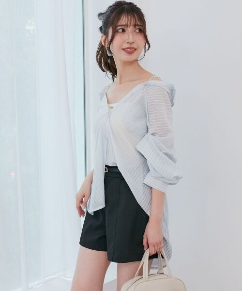 MAJESTIC LEGON / マジェスティックレゴン シャツ・ブラウス | 2wayミディシャツ | 詳細6