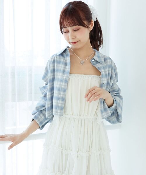 MAJESTIC LEGON / マジェスティックレゴン シャツ・ブラウス | オープンショルダーショートシャツ | 詳細11