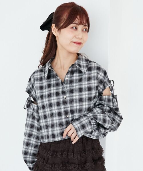 MAJESTIC LEGON / マジェスティックレゴン シャツ・ブラウス | オープンショルダーショートシャツ | 詳細4