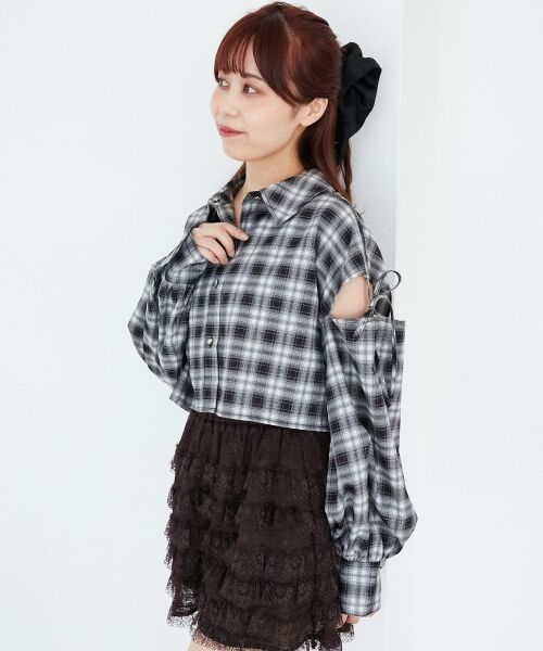 MAJESTIC LEGON / マジェスティックレゴン シャツ・ブラウス | オープンショルダーショートシャツ | 詳細5